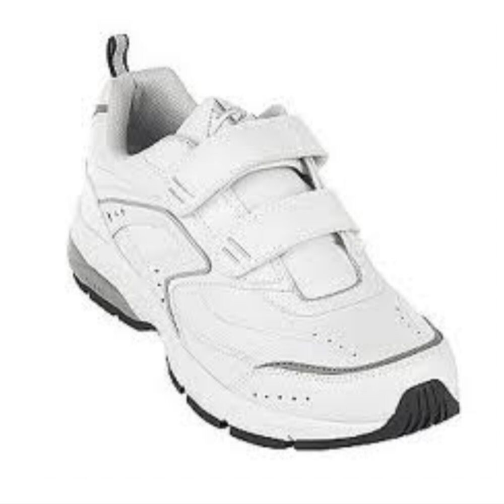 NWT VTG Y2K KMart Leroy White Genuine Leather Pedorthic Sneakers, Sz 10.5